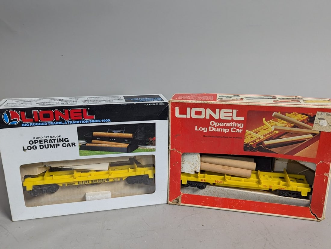 Lionel O/O27 Gauge Operating Log Dump Cars Collectible Model Trains Lot (1 of 5)
