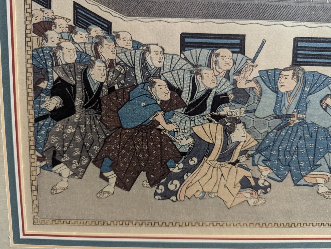 Reproduction Japanese Woodblock Print by Utagawa Kunisada, Chushingura Act IV - 6