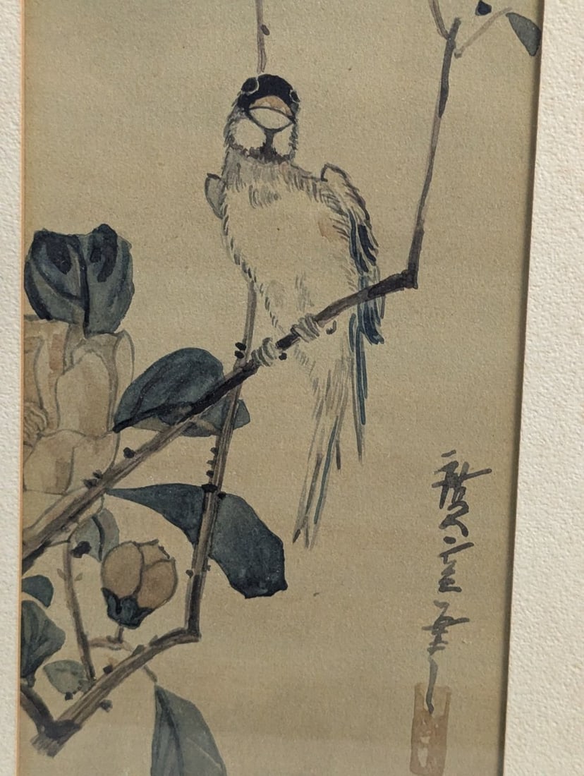 Reproduction Japanese Woodblock Print Varied Tit on Camellia Branch by Utagawa Hiroshige - 5