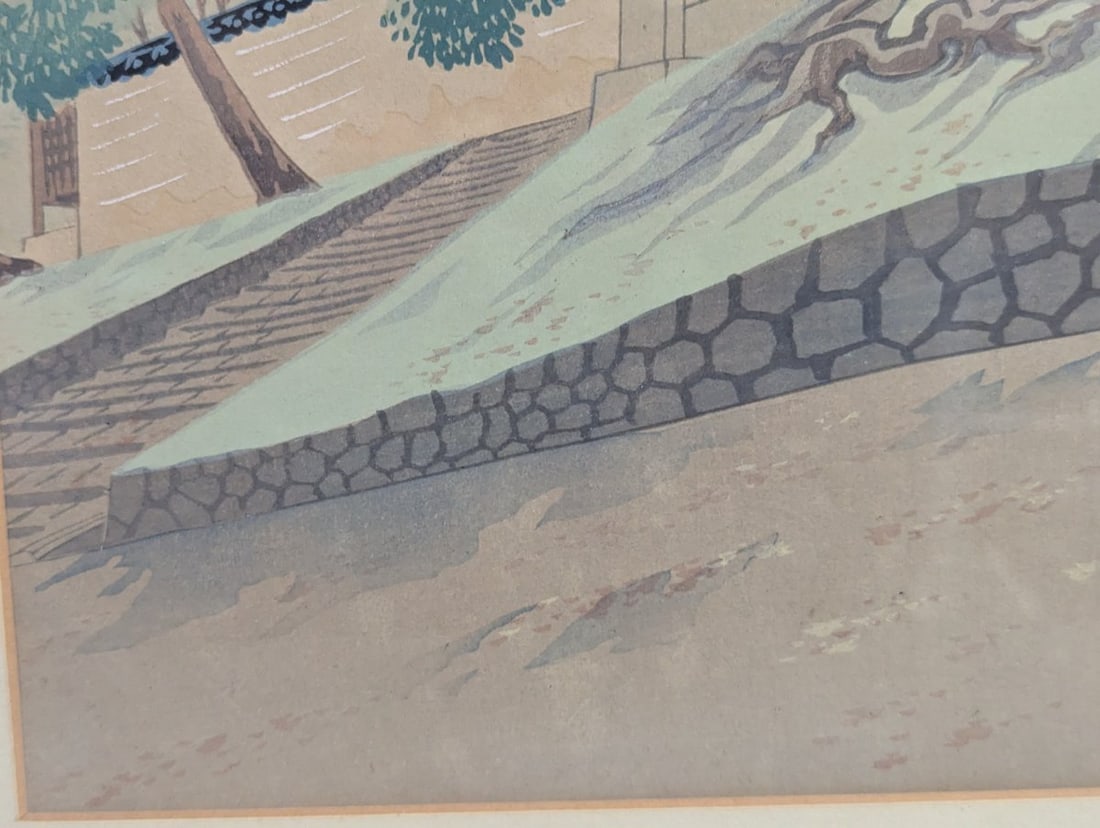 Beautiful Japanese Woodblock Print by Tomikichiro Tokuriki Shoren-in Temple - 7