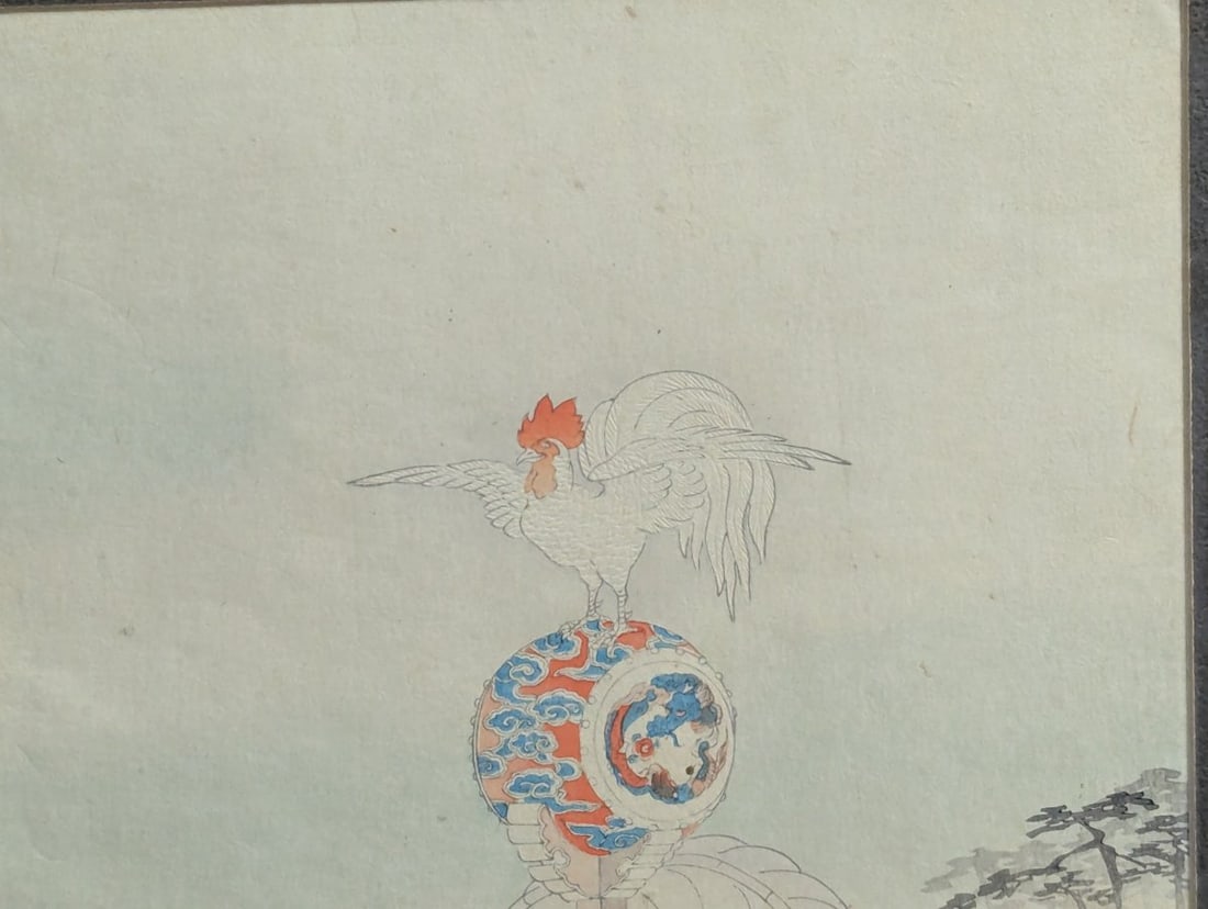 Toyohara Chikanobu Gion Festival Float Japanese Woodblock Print Left Panel of Triptych - 4
