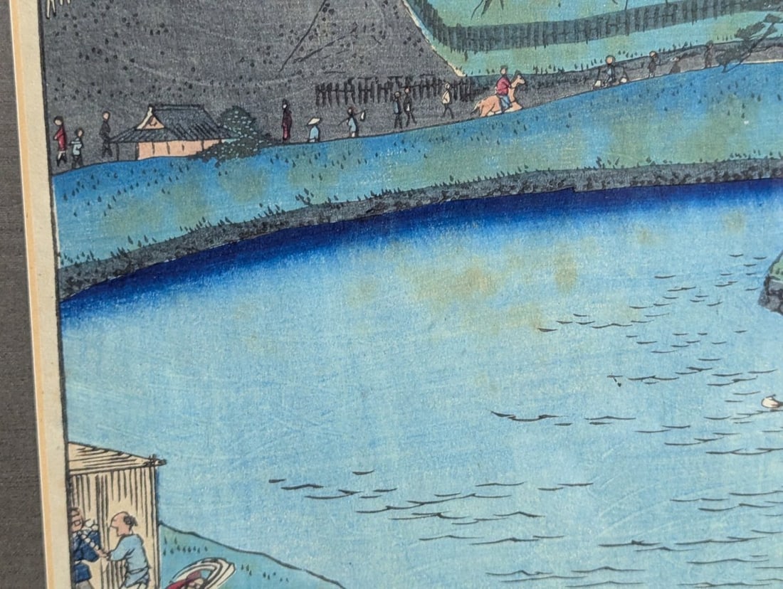 Shosai Ikkei Japanese Woodblock Print 'Yanaka Suwa no Yashiro' 48 Views of Tokyo - 5