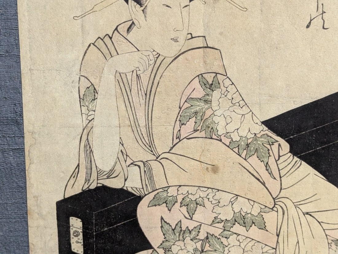 Kitagawa Utamaro Japanese Woodblock Print, Karakoto of the Chojiya, Courtesans Series - 5