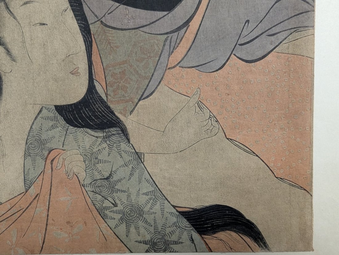 Japanese Woodblock Print Reproduction after Kitagawa Utamaro, 'Hairdressing' (Kamiyui) - 10