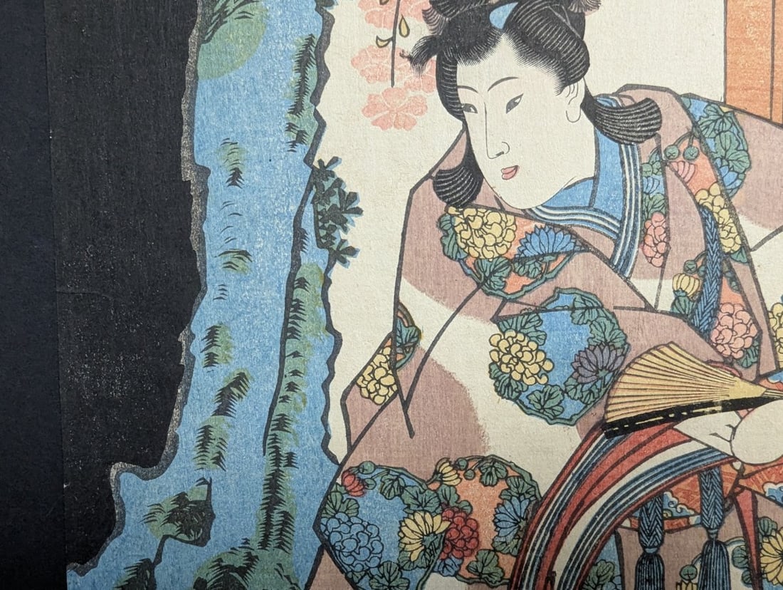 Original 19th Century Japanese Woodblock Print by Utagawa Kuniyoshi 'Munesada' - 4