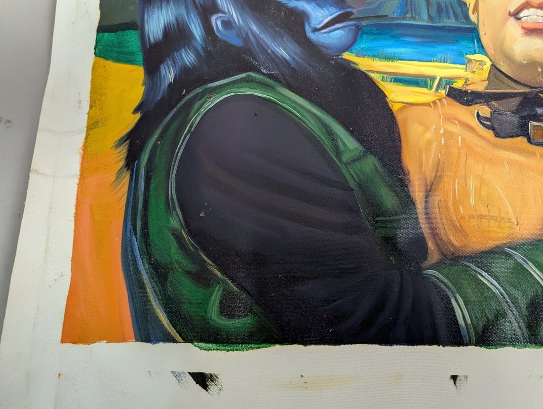 Original Planet of the Apes Themed Oil Painting on Canvas by J.H. - 4