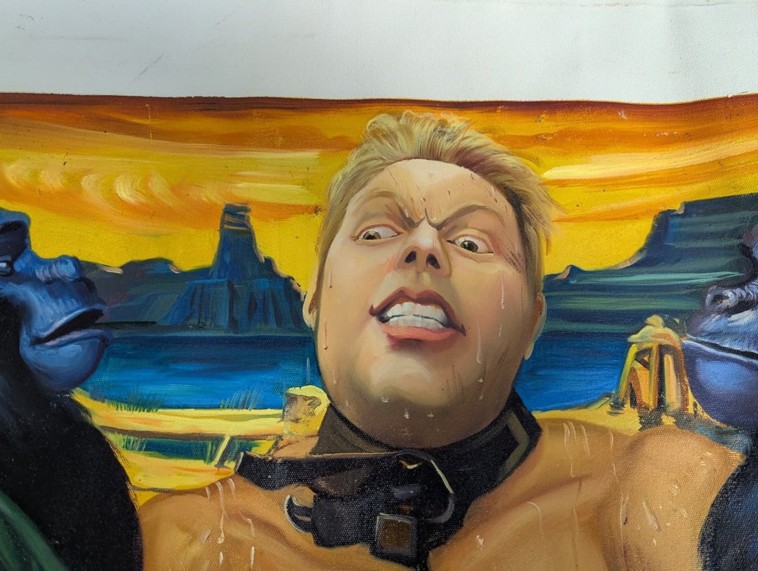 Original Planet of the Apes Themed Oil Painting on Canvas by J.H. - 5