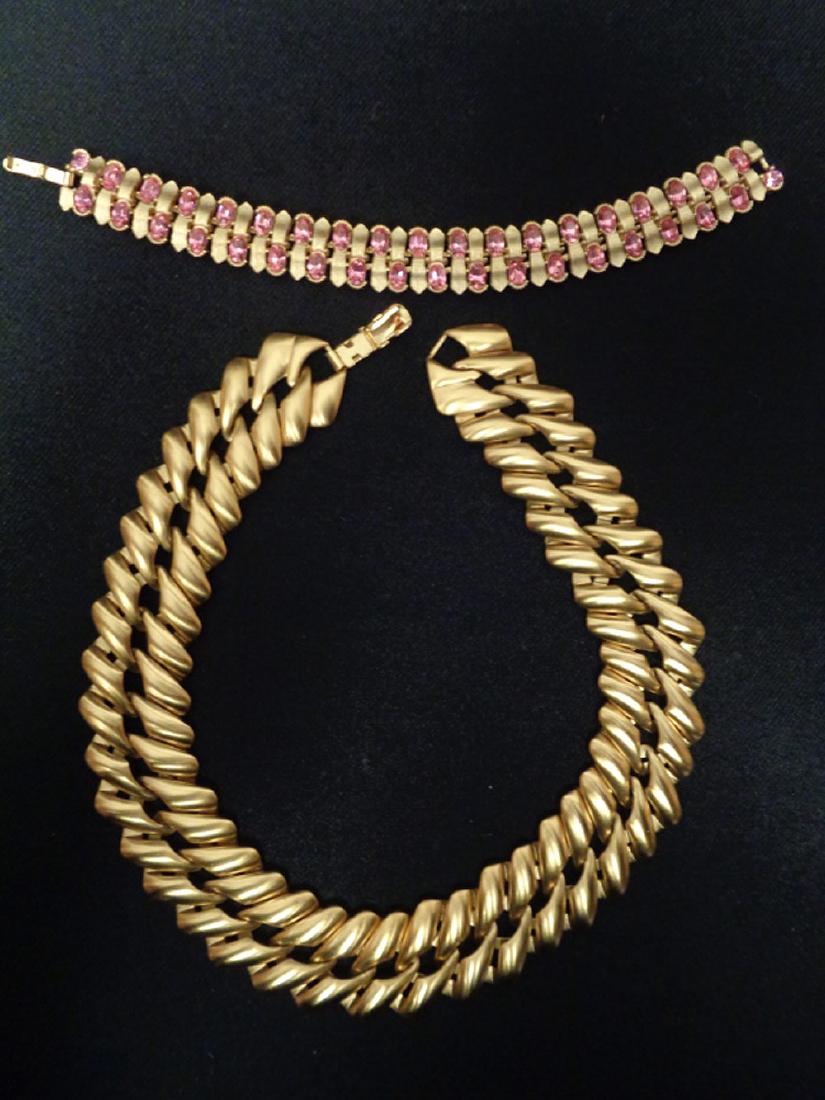 Vintage Trifari Monet Jewelry Bracelet & Necklace (1 of 6)