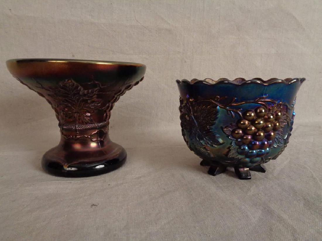 Carnival Glass Bowl & Northwood Bowl Base (1 of 6)