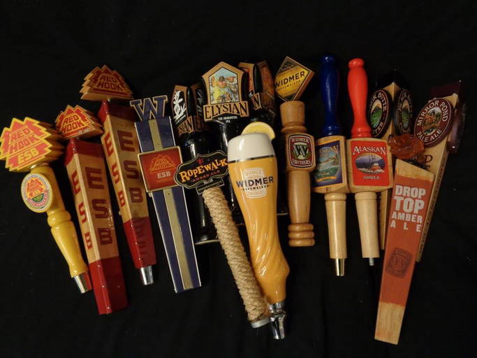 Collection of Beer Tap Pull Handles Feb 10, 2019 District Auction in WA