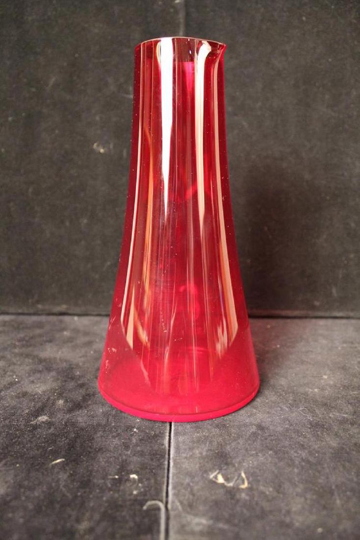 Mid Century Scandinavian Ruby Red Glass Pitcher (1 of 4)