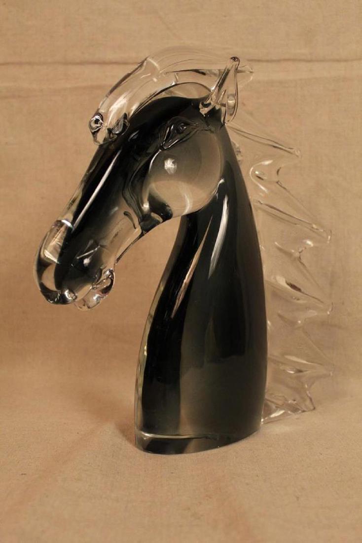Large Murano Glass Horse Head Sculpture (1 of 5)