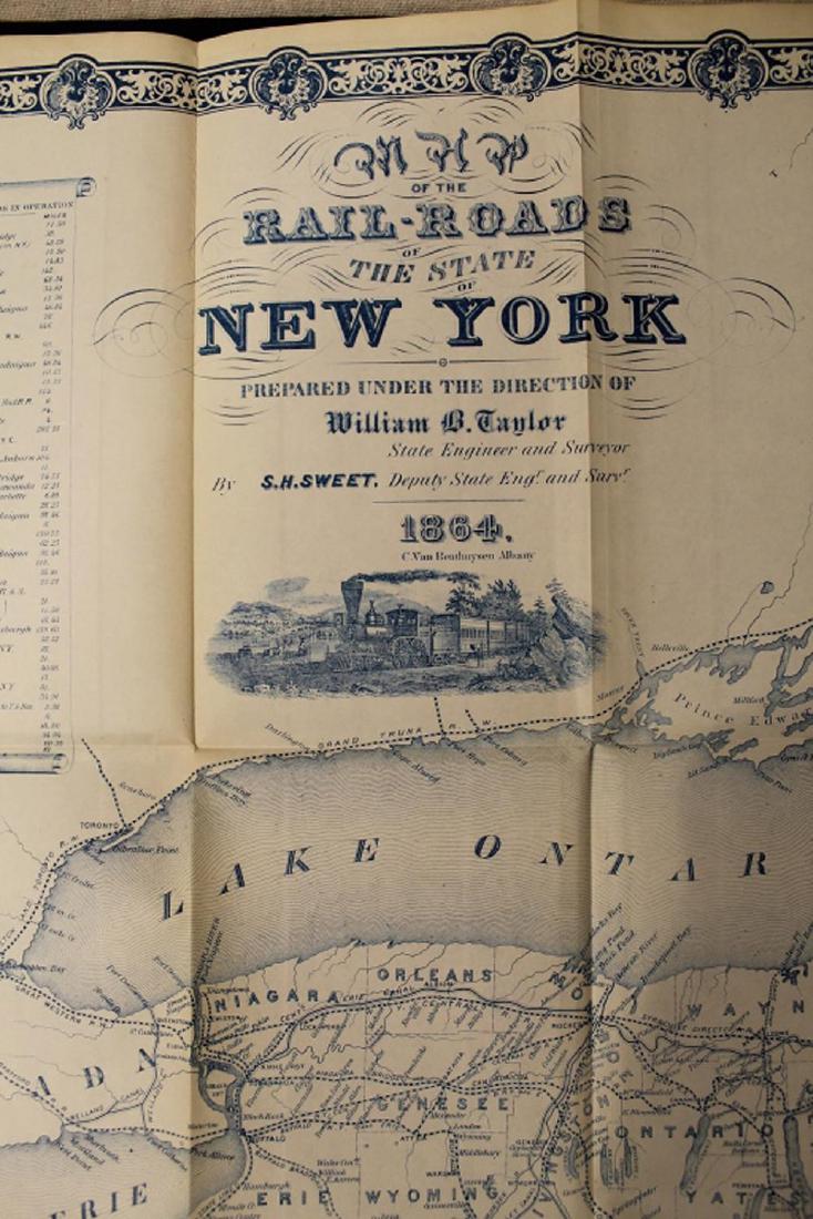 1864 Map of New York Railroads (1 of 6)