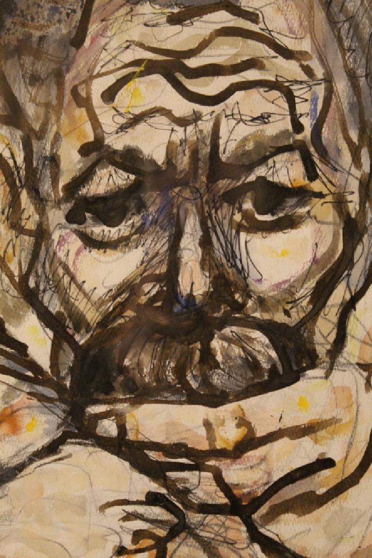 Byron Randall Watercolor, ink on Paper Portrait (1 of 4)