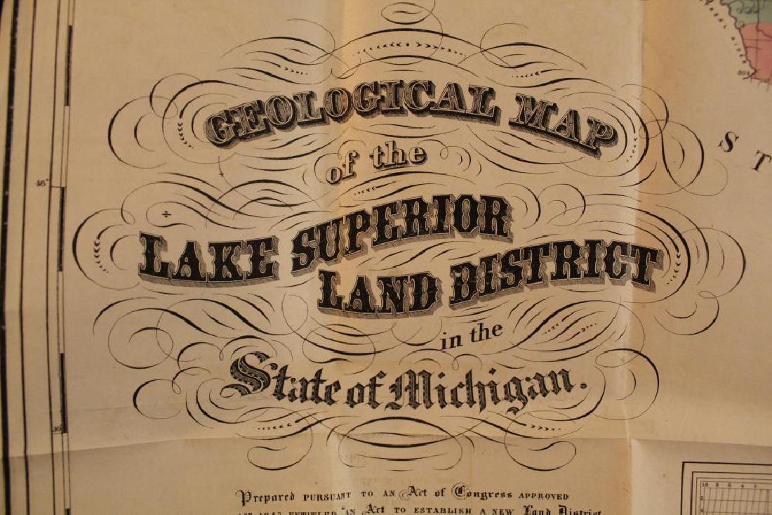 1847 Geological Map of Lake Superior & Michigan (1 of 9)