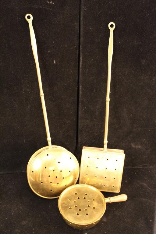 Antique English Brass Fireplace Chestnut Roasters Jul 14 2019