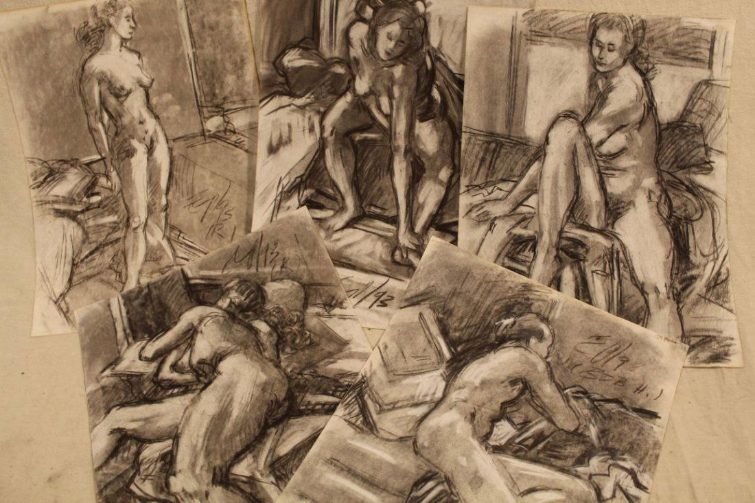 Eugene Pizzuto Charcoal Figure Drawings (1 of 6)