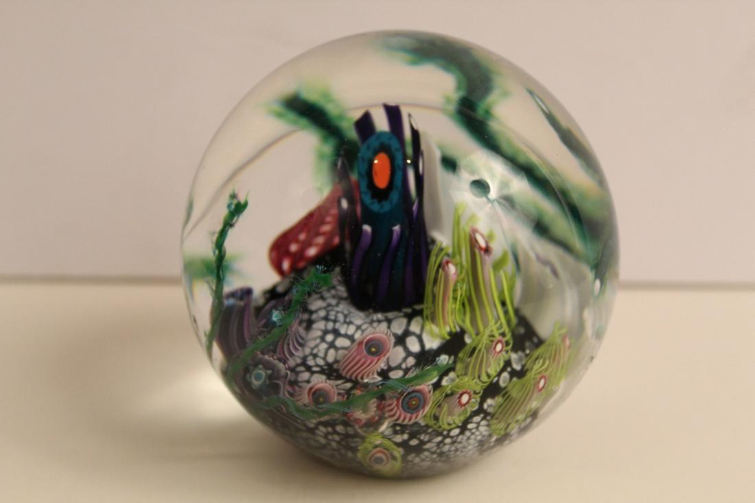 Mark Eckstrand Coral Sealife Glass Paperweight (1 of 8)