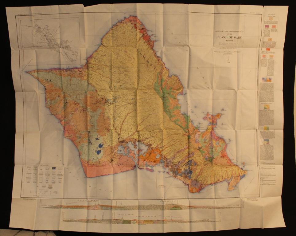1938 U.S. Geological Survey Map of Oahu Hawaii (1 of 11)