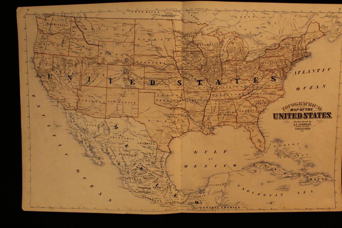 1873 A.T. Andreas Atlas U.S. Topographical Map (1 of 7)