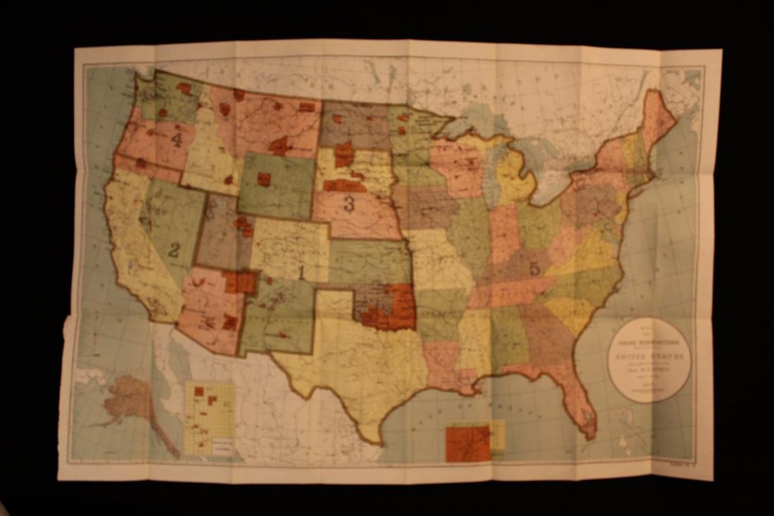 1899 W A Jones Map of US Indian Reservations (1 of 8)