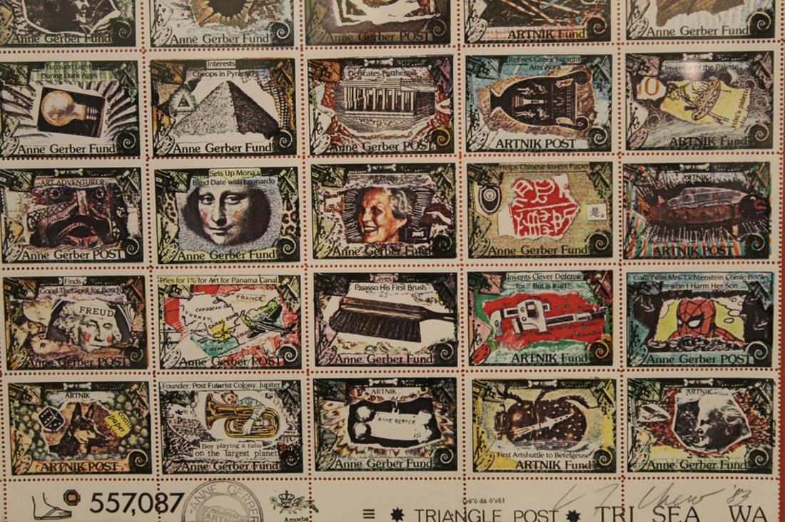Carl T. Chew (b. 1948, Seattle) Stamp Panel (1 of 5)