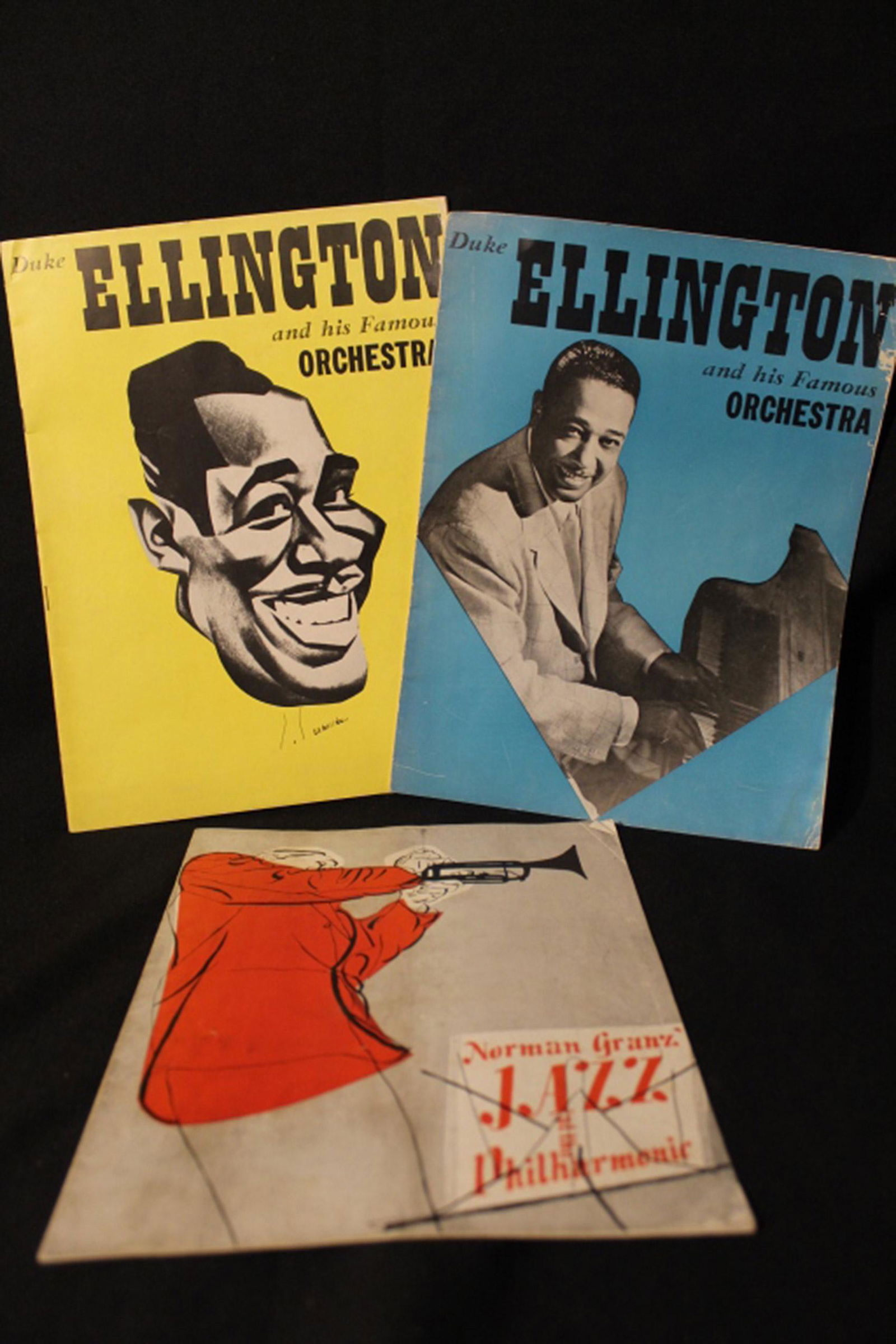 Two Duke Ellington Programs, Charley Parker: Included in the lot are a Duke Ellington tour program, a Duke Ellington souvenir pamphlet published by William Morris Agency and a program for Norman Granz' Jazz at the Philharmonic with full page pho