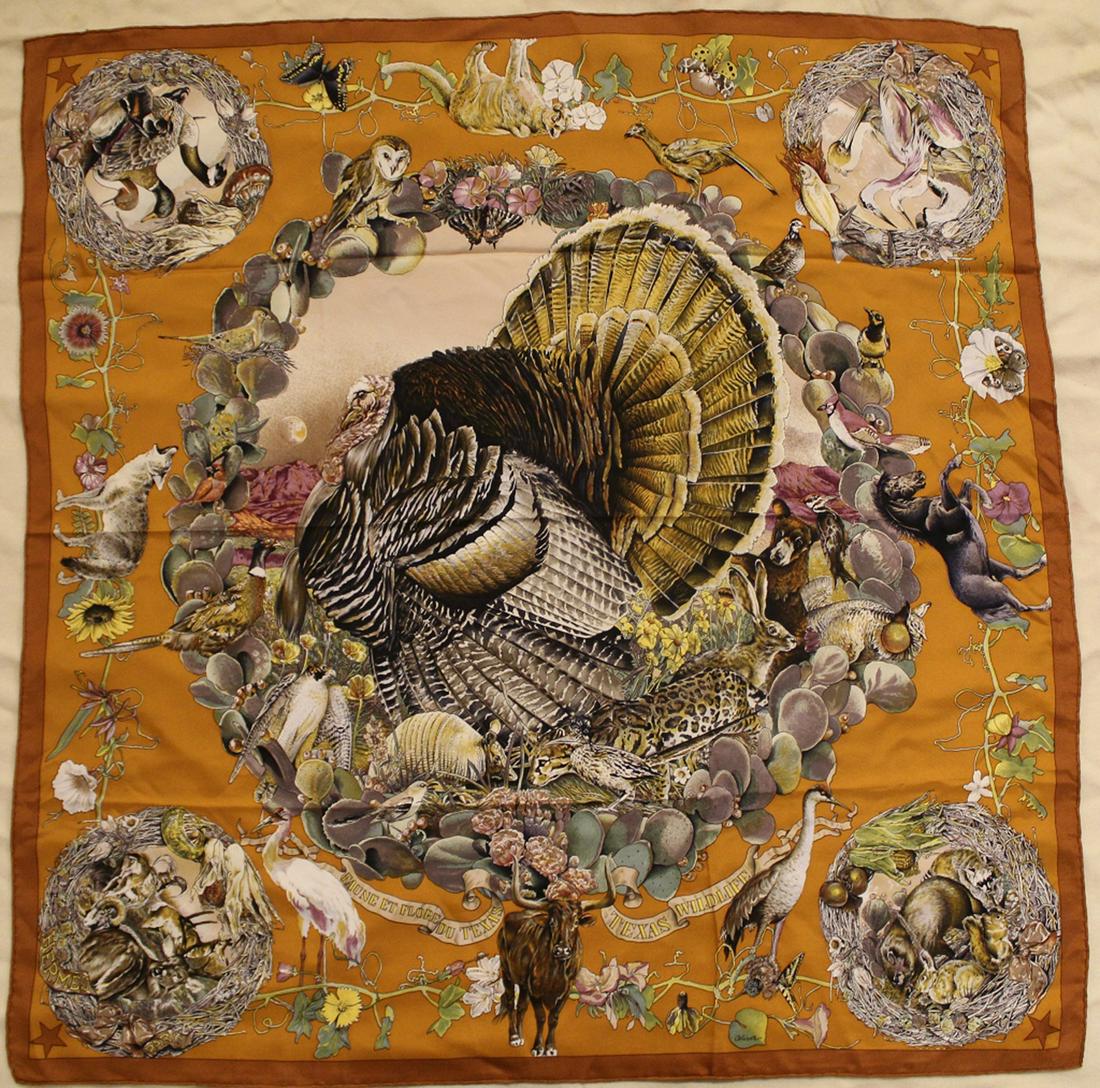Hermes Texas Wildlife Silk Scarf (1 of 6)
