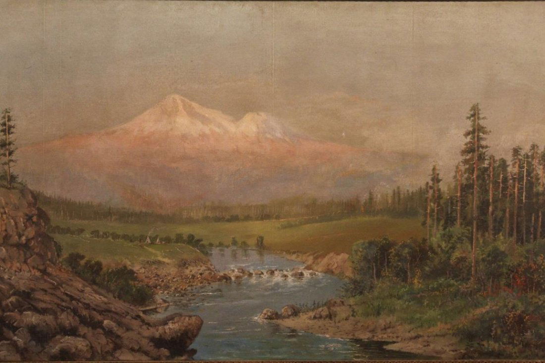 53" x 77" Odd Fellows Oil on Canvas Painting 1897 (1 of 10)