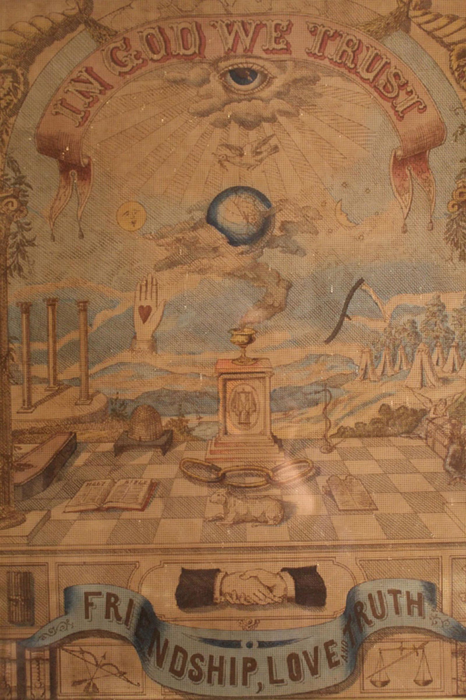 Odd Fellows Color Perforated Lithograph Print (1 of 6)