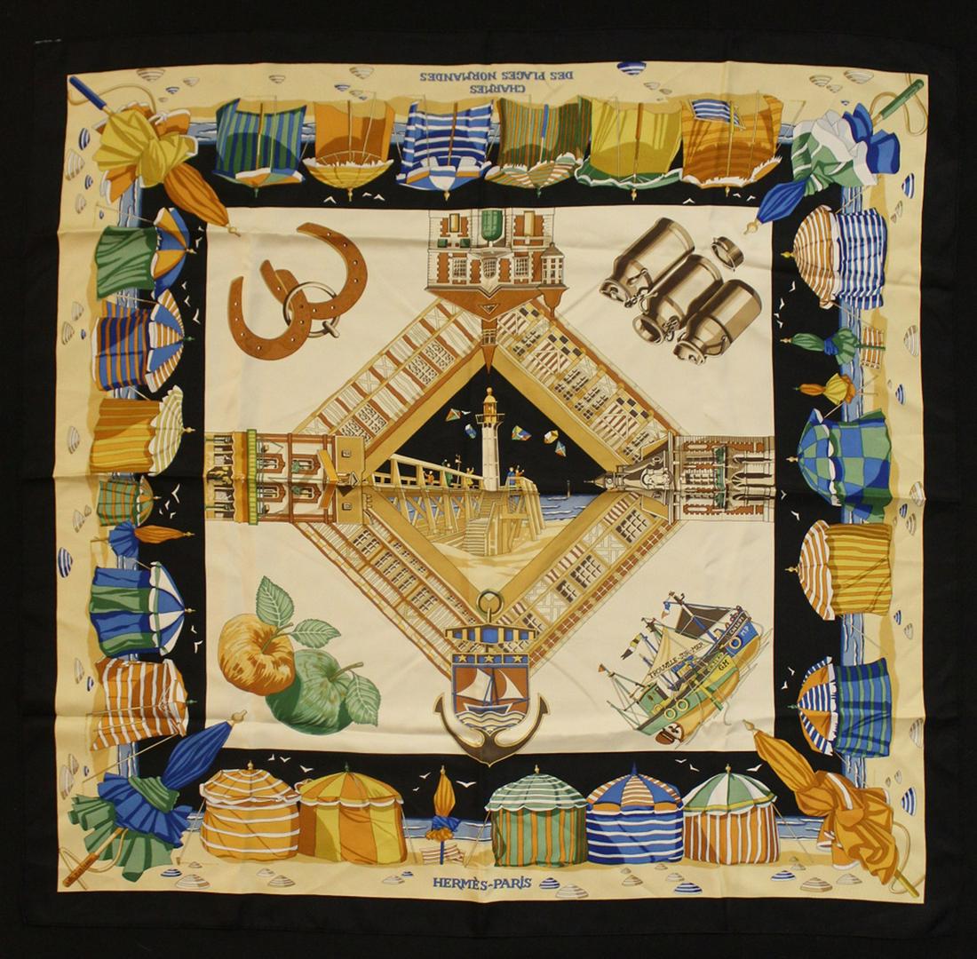 Hermes Charmes Des Plages Normandes Scarf (1 of 6)
