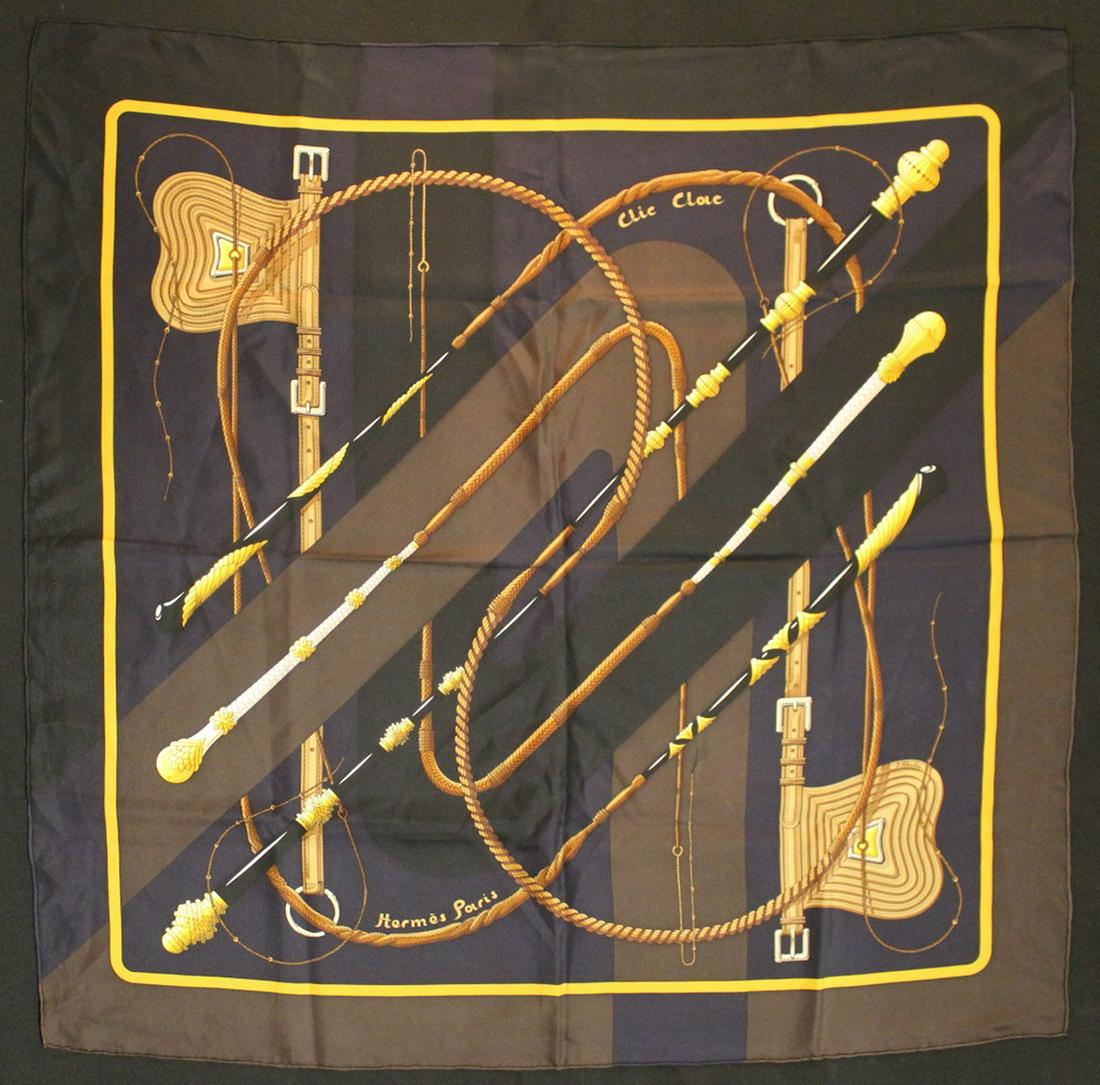 Hermes Clic Clac Vintage Silk Scarf (1 of 6)
