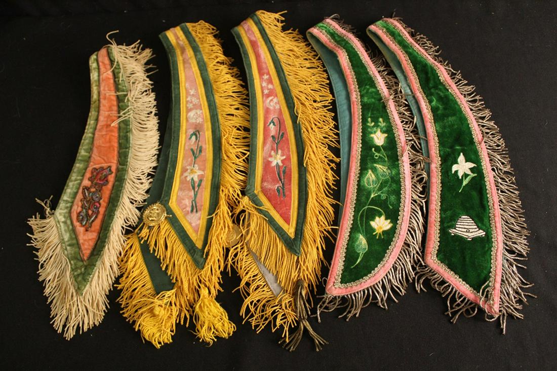 Antique Odd Fellows Silk Velvet Rebekahs Collars (1 of 6)