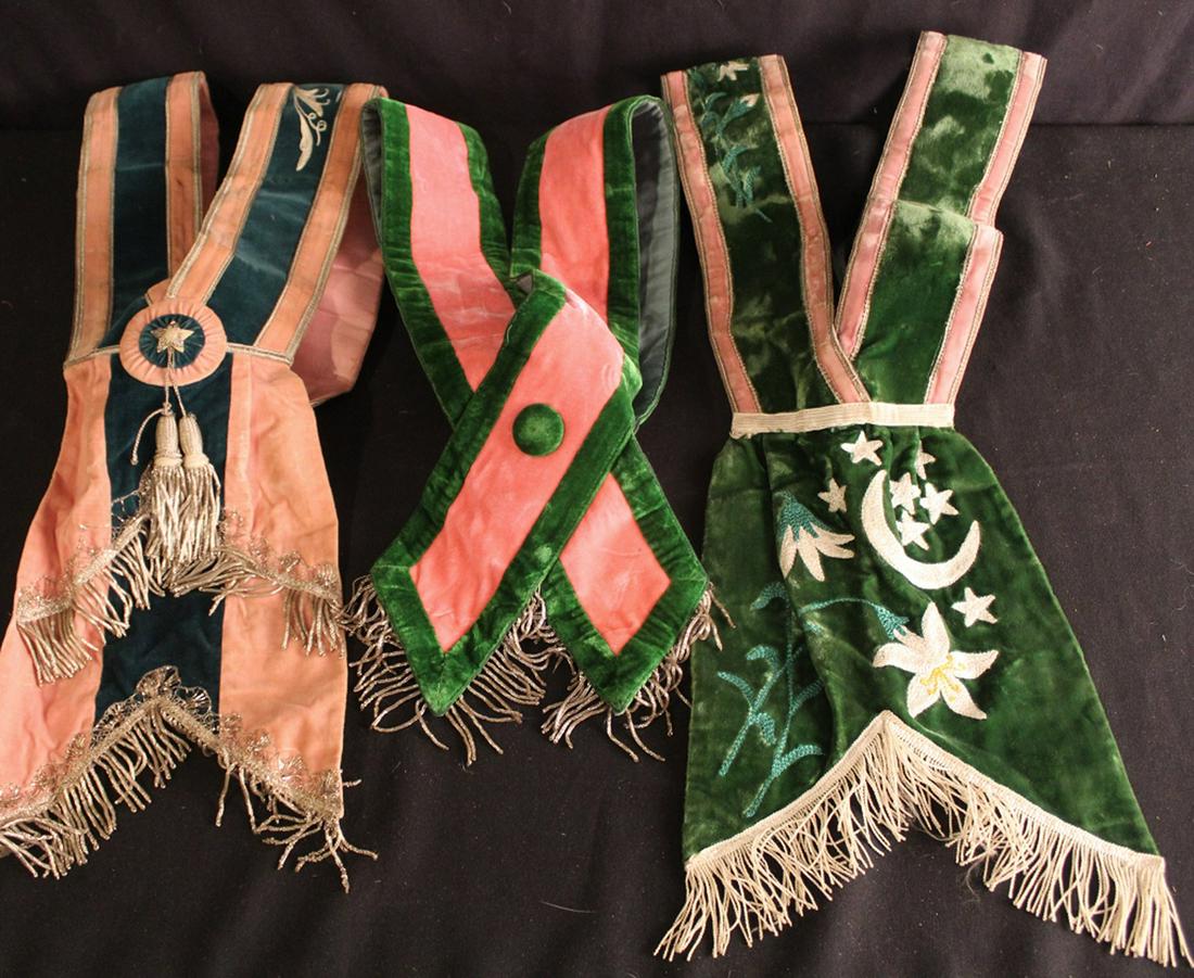 Antique Odd Fellows Silk Velvet Rebekahs Sashes (1 of 6)