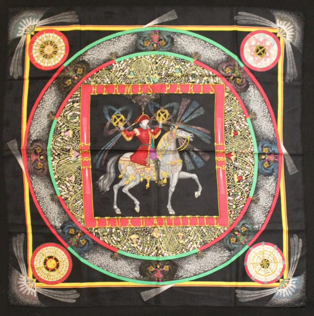 Hermes Feux D'Artifice 1987 Jacquard Silk Scarf (1 of 7)