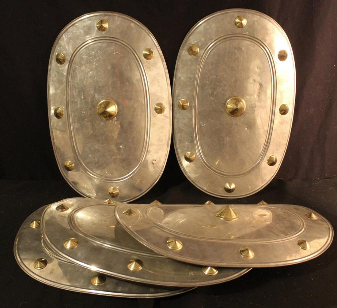Group Five Odd Fellows Oval Tin & Brass  Shields (1 of 5)