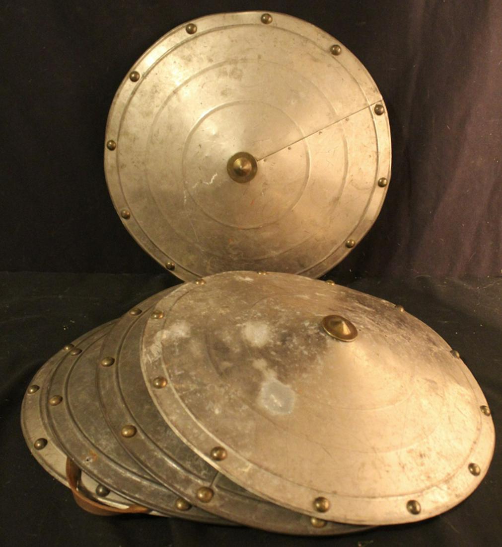 Group Five Odd Fellows Round Tin & Brass Shields (1 of 5)