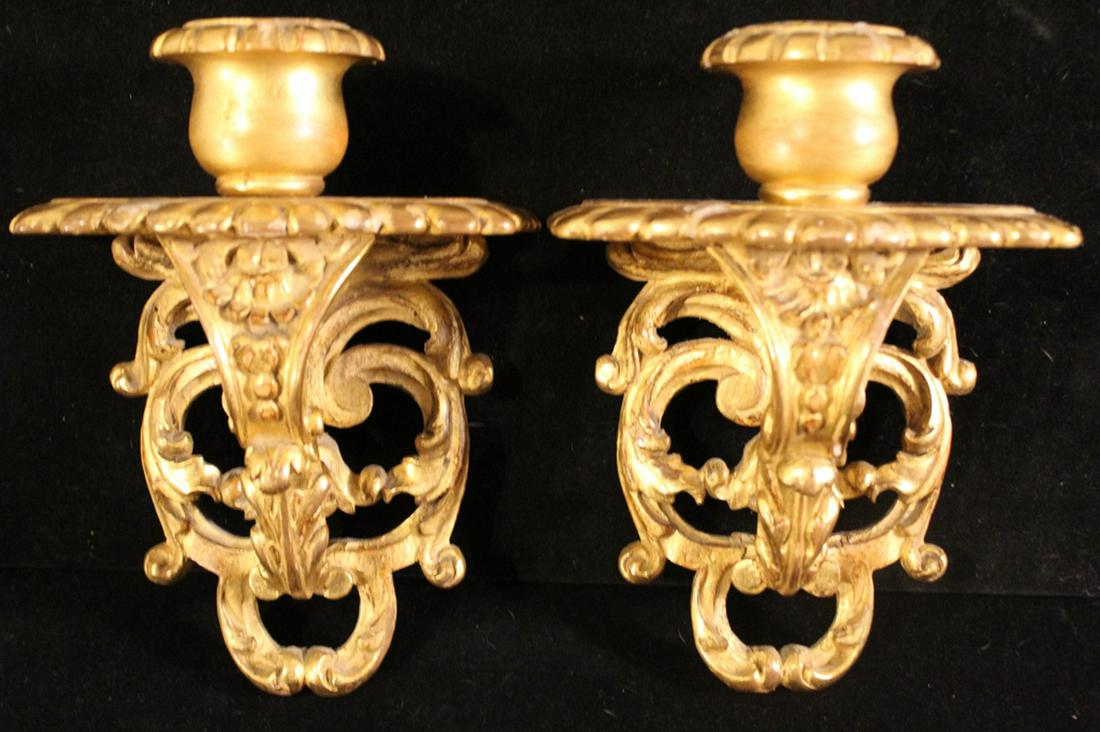 Antique Gilt Florentine Wall Sconces (1 of 6)