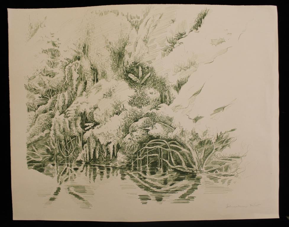 Tobias Schneebaum (NY. 1922-2005) Lithograph (1 of 6)