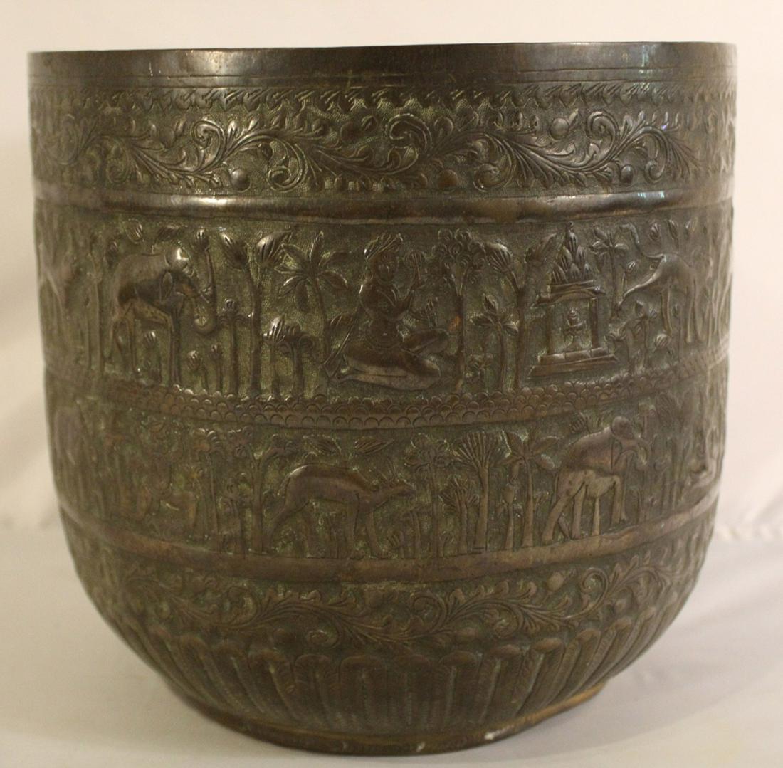 Vintage Indian Hammered Brass Pot (1 of 6)