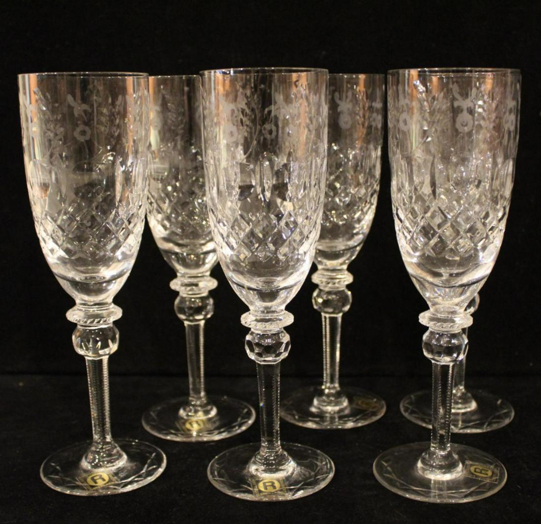 Rogaska Crystal Gallia Flute Champagne Glasses (1 of 4)