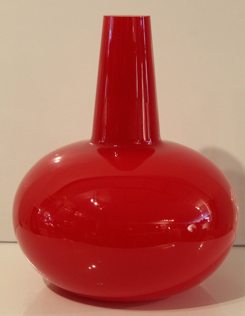 Vintage Prescolite Red Glass Pendant Shade (1 of 6)
