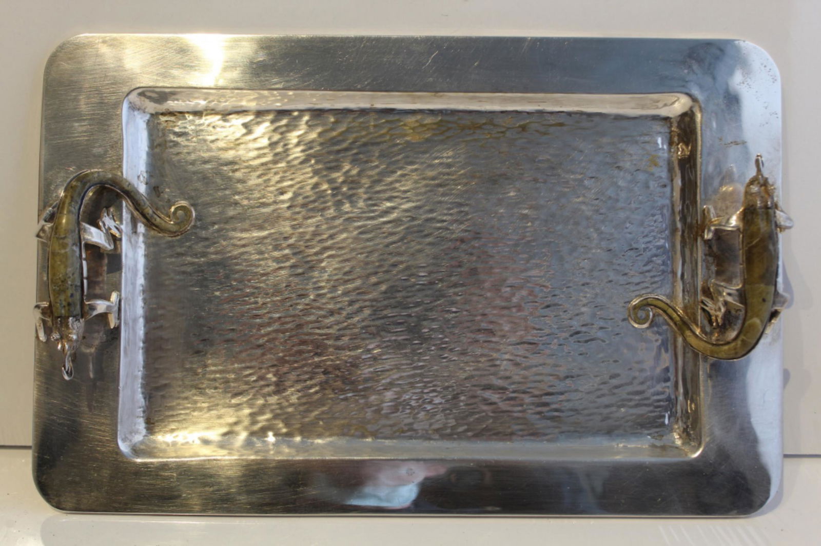 Wolmar Castillo Taxco Silver Plate Iguana Tray (1 of 6)