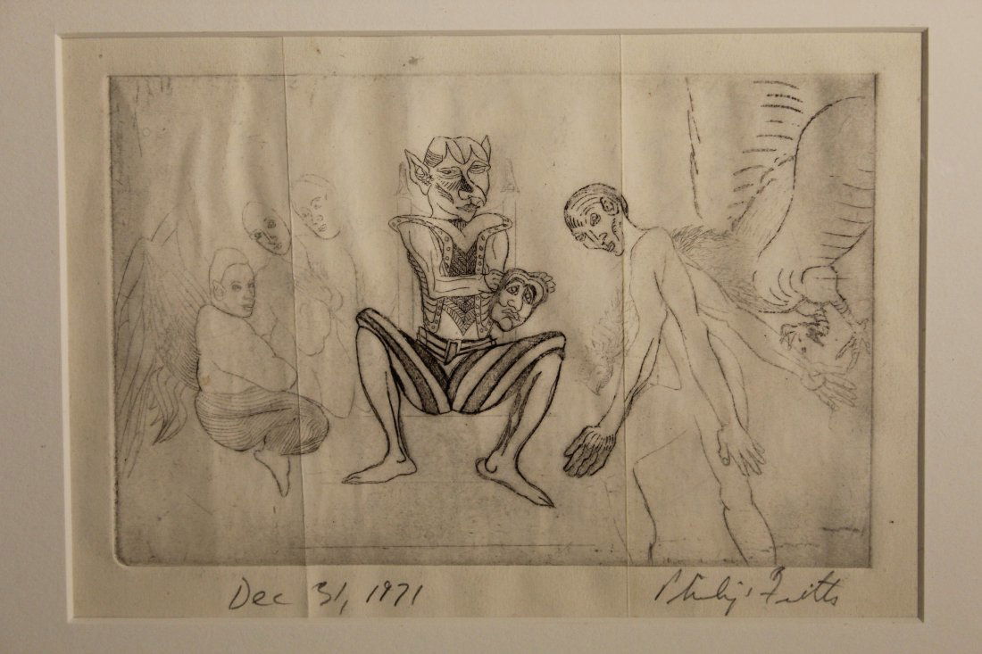 Philip Fritts Signed Surreal Etching (1 of 8)