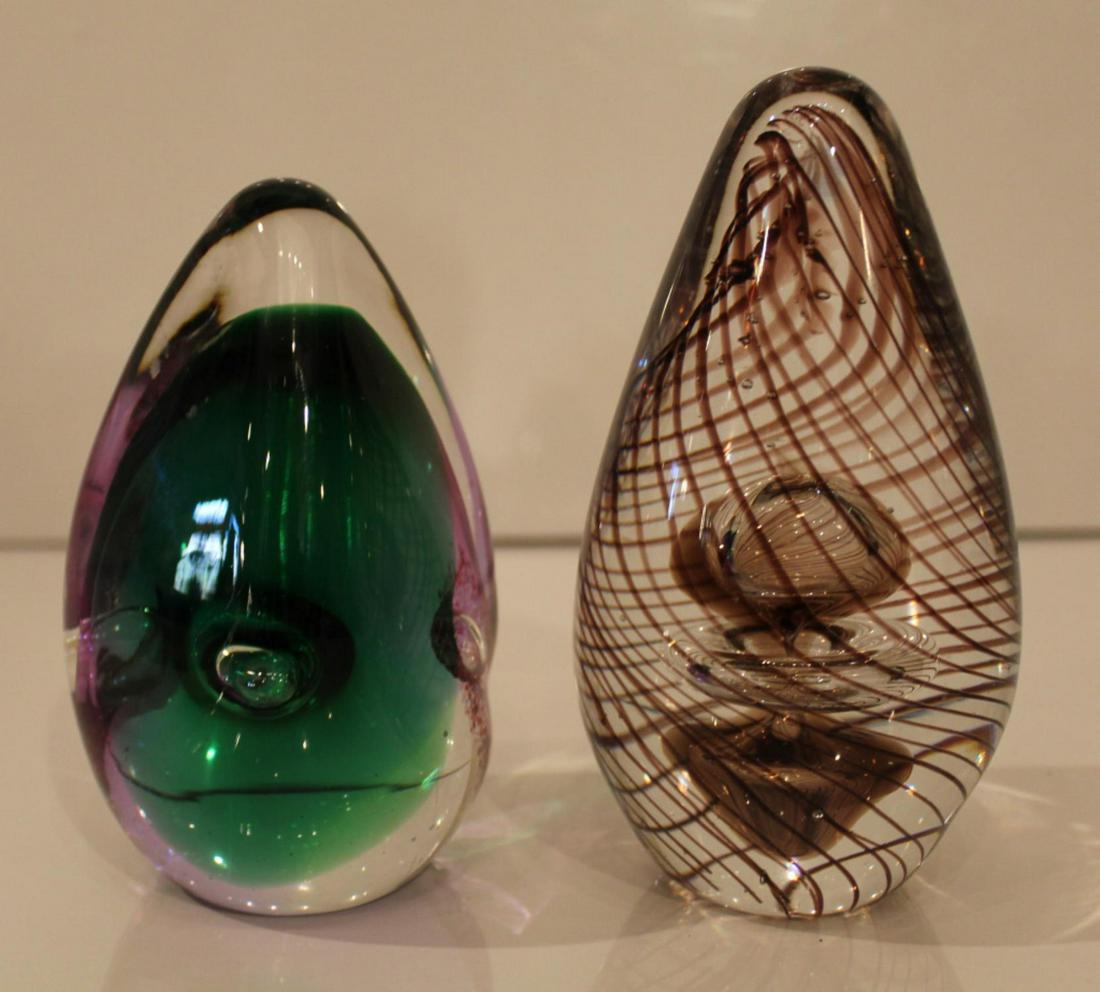 Two Murano Style Art Glass Paperweights (1 of 3)