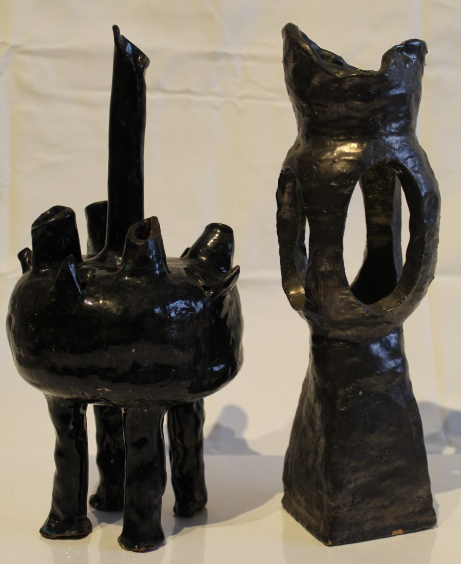 Vintage Brutalist / Abstract Art Pottery Vases (1 of 9)
