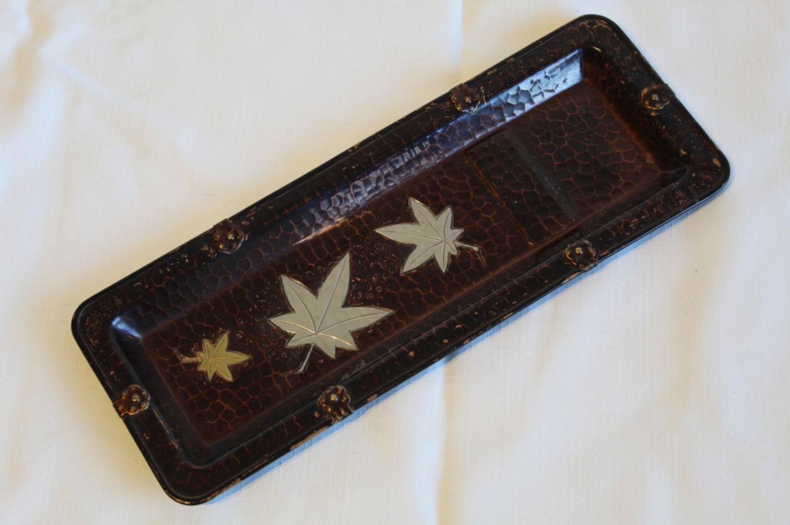 Antique Japanese Mixed Metal Brush Pen Tray (1 of 6)