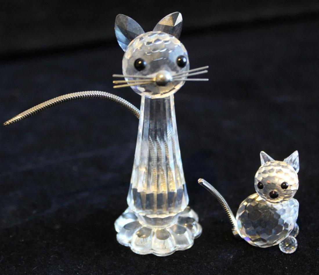 Swarovski Crystal Cat Figurines (1 of 1)