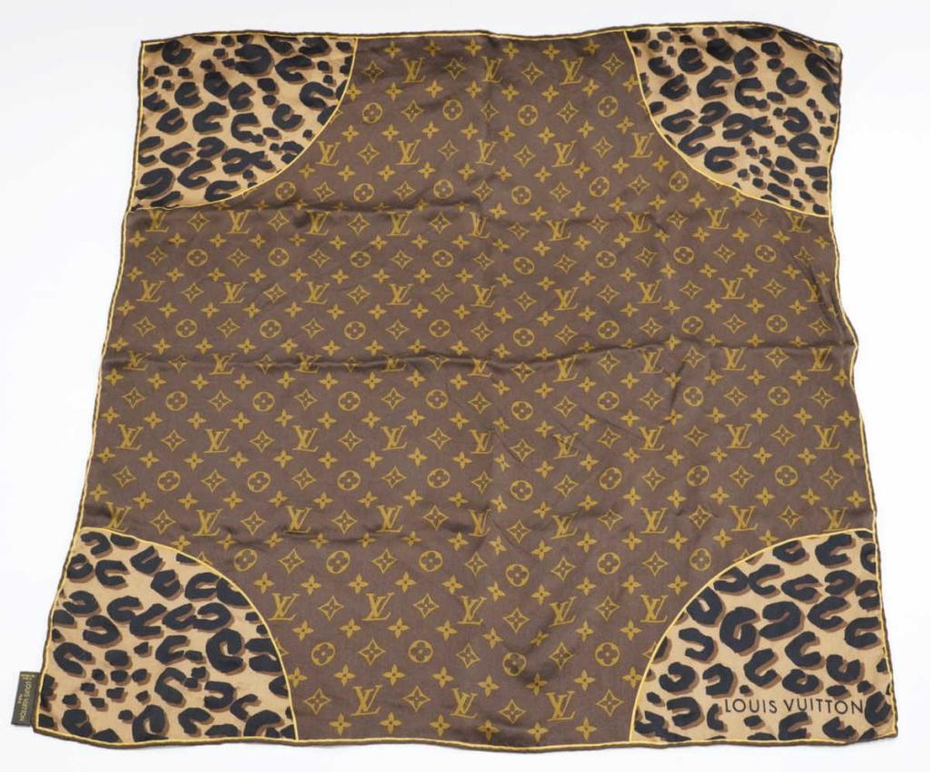 Louis Vuitton Monogram Leopard Silk Scarf w/ Box (1 of 4)