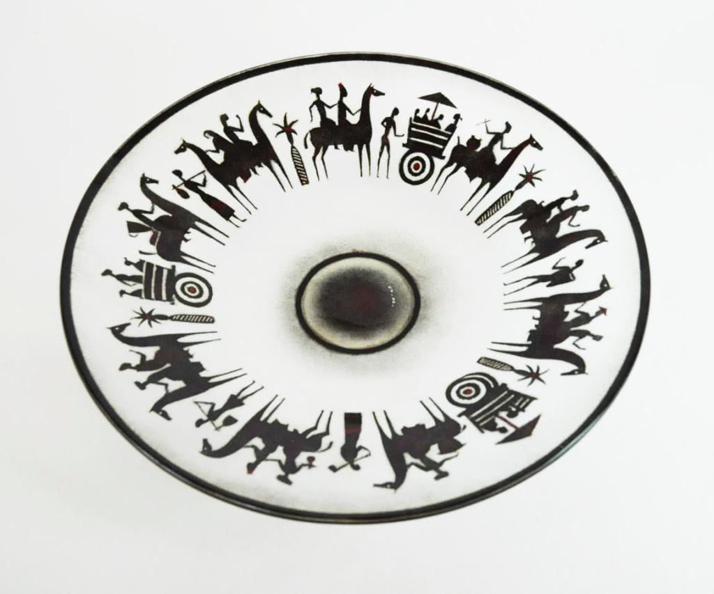 Maurice Heaton Acid Cut Art Glass Bowl (1 of 3)